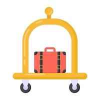 Luggage and Pushcart vector