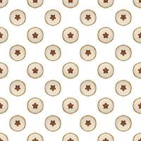big set identical biscuit, kit colorful pastry cookie vector