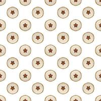 big set identical biscuit, kit colorful pastry cookie vector