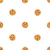 big set identical biscuit, kit colorful pastry cookie vector