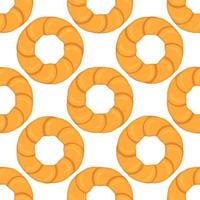 big set identical biscuit, kit colorful pastry cookie vector
