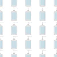 many identical sanitizer in soap dispenser for disinfection vector