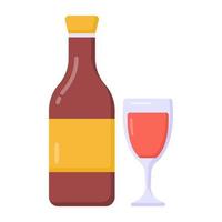 vino y bebida alcohólica vector