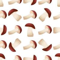 Illustration on theme of bright pattern brown mushroom vector