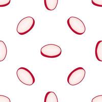 Illustration on theme of bright pattern red radish vector