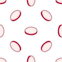 Illustration on theme of bright pattern red radish vector