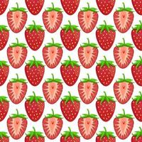 Theme big colored seamless strawberry vector