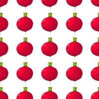 Illustration on theme of bright pattern red radish vector