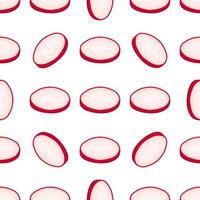 Illustration on theme of bright pattern red radish vector