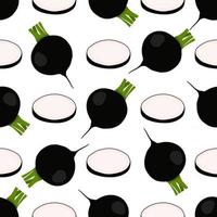 Illustration on theme of bright pattern black radish vector