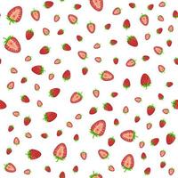 Theme big colored seamless strawberry vector