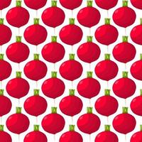 Illustration on theme of bright pattern red radish vector