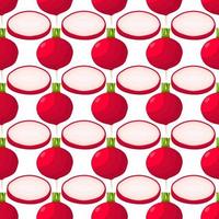 Illustration on theme of bright pattern red radish vector