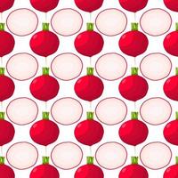 Illustration on theme of bright pattern red radish vector