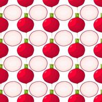 Illustration on theme of bright pattern red radish vector