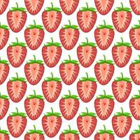 Theme big colored seamless strawberry vector