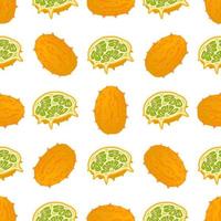 Illustration on theme big colored seamless kiwano vector