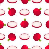 Illustration on theme of bright pattern red radish vector