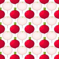 Illustration on theme of bright pattern red radish vector