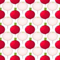 Illustration on theme of bright pattern red radish vector