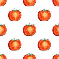 Illustration on theme of pattern red tomato vector