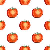 Illustration on theme of pattern red tomato vector