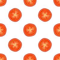 Illustration on theme of pattern red tomato vector