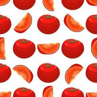 Illustration on theme of pattern red tomato vector