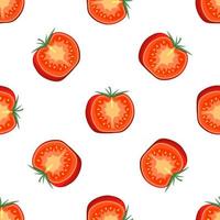 Illustration on theme of pattern red tomato vector