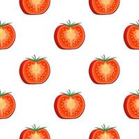 Illustration on theme of pattern red tomato vector