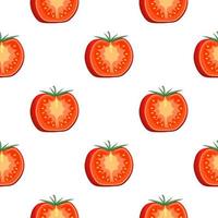 Illustration on theme of pattern red tomato vector