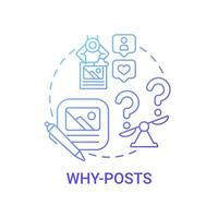 Why-posts concept icon vector
