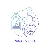 icono de concepto de video viral vector