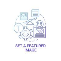 Set featured image concept icon vector