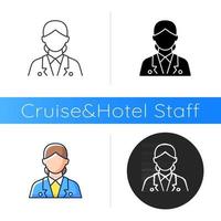 Cruise ship hostess icon vector