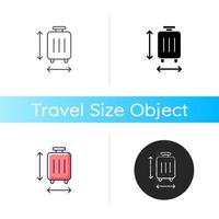 Baggage size icon vector