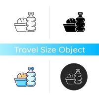 Airplane food icon vector