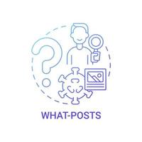 What-posts concept icon vector