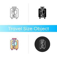 Open suitcase with clothing icon vector