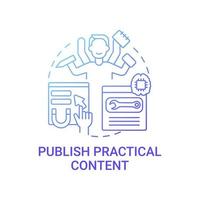 Publish practical content concept icon vector