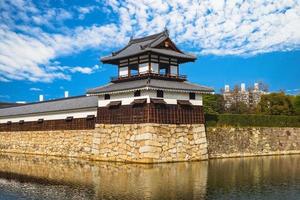 Turret and moat of Hiroshima Castle, aka Carp Castle photo