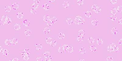 Light pink, yellow vector background with spots.