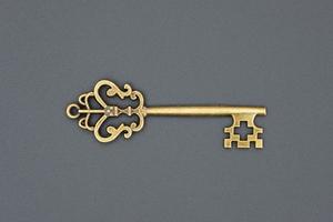 Old ornate key, vintage design element