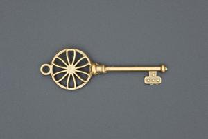 Old ornate key, vintage design element
