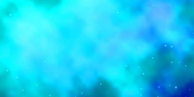 Light BLUE vector background with small and big stars.