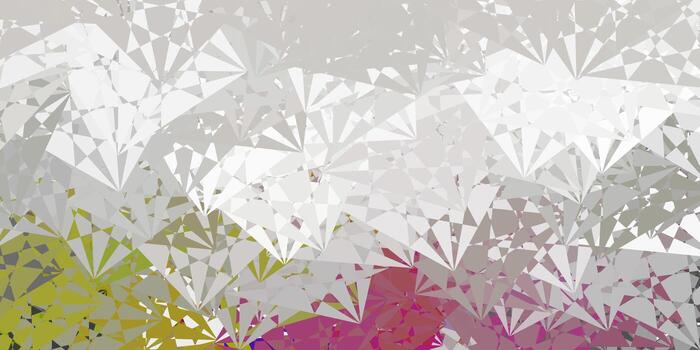 textura de vector gris claro con triángulos al azar.