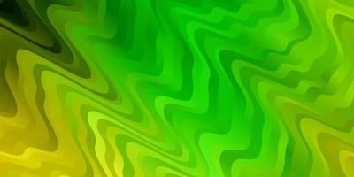 Light Green, Yellow vector background with lines.