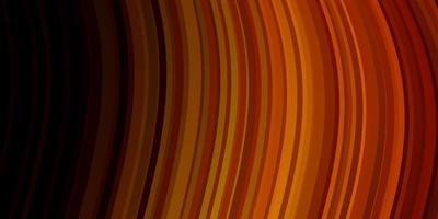 Telón de fondo de vector naranja oscuro con curvas.