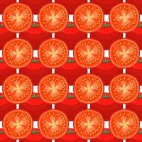 pattern red tomato, vegetable ketchup for seal vector