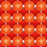 pattern red tomato, vegetable ketchup for seal vector